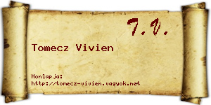 Tomecz Vivien névjegykártya
