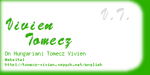 vivien tomecz business card